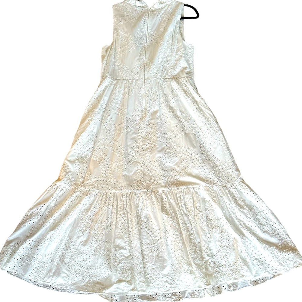 White eyelet Lily Pulitzer dress with ruffles and pockets. Size 12 - Picture 7 of 7